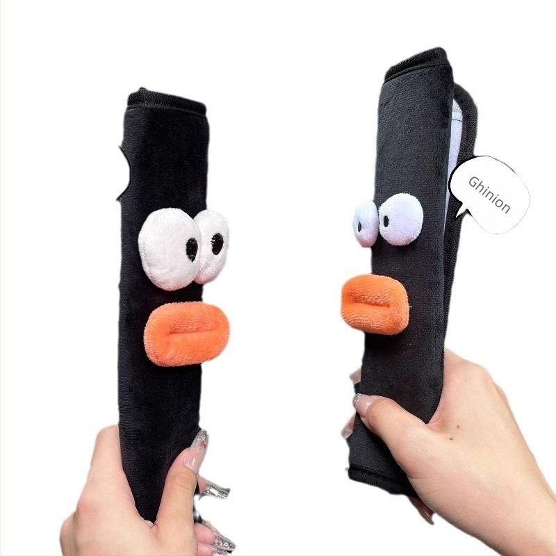 Protecție pentru umărul centurii auto pentru copii – design drăguț cu formă de gură de cârnat, protecție a gâtului și a abdomenului