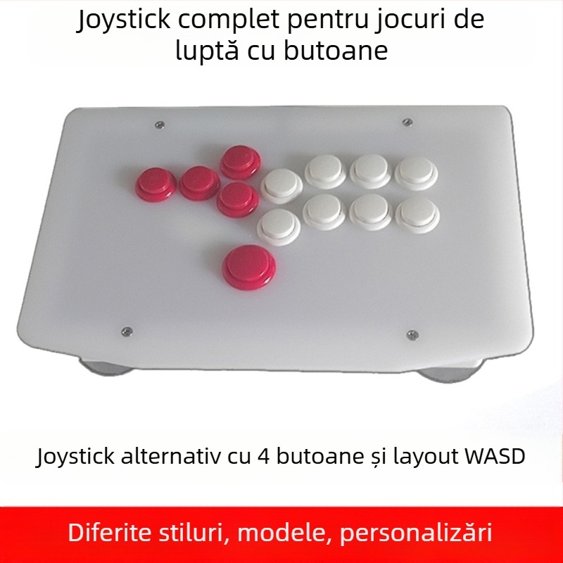 Joystick arcade de luptă cu butoane multiple pentru PC – USB, panou acrilic, model WADS, 1.3 kg