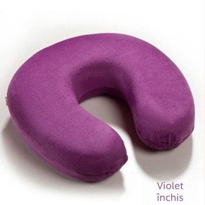 Pernă de călătorie în formă de U pentru adulți, cu spumă cu memorie