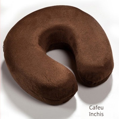 Pernă de călătorie în formă de U pentru adulți, cu spumă cu memorie