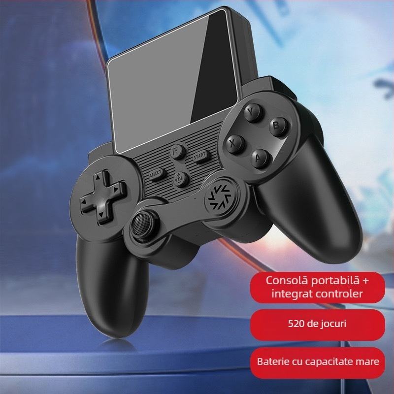 S20 consolă portabilă nostalgic cu 520 jocuri încorporate, sistem de operare 8-bit, pentru doi jucători, carcasă ABS