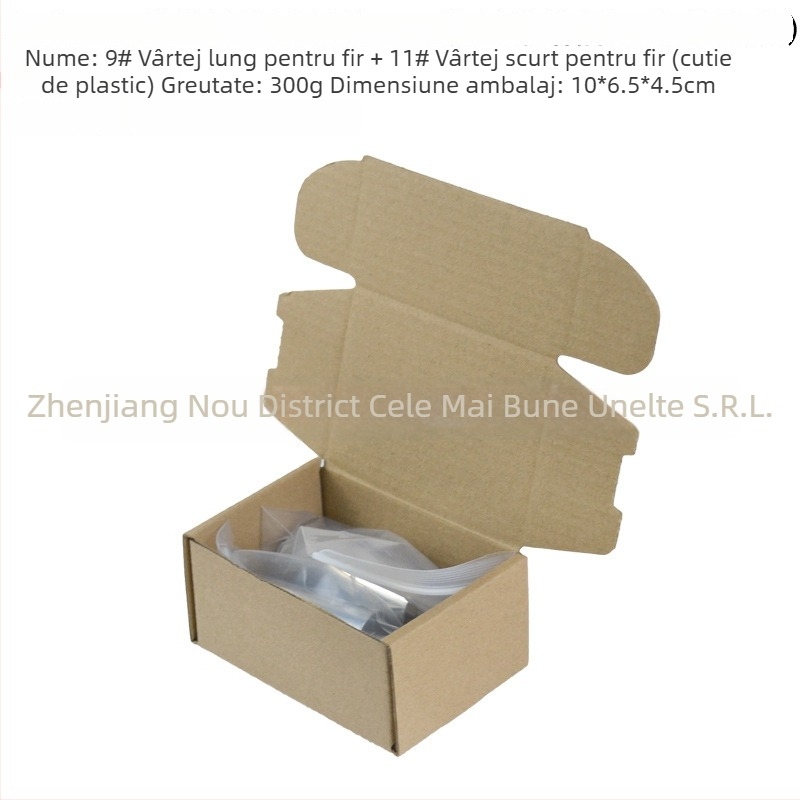 Nodător de sârmă din oțel, cu mâner triunghiular, No.9 și No.11, greutate 146 g, acoperire electroplatină