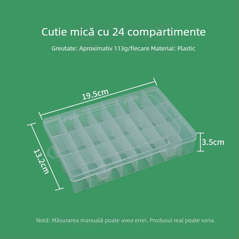 Set înfășurător pentru bobine, acționat manual, cu placă de înfășurare și cutie de depozitare pentru fire de broderie cross-stitch