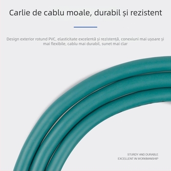 Cablu audio XLR cu 3 conductori, masculin-feminin, DMX5 pentru iluminare pe scenă, pentru microfon, nucleu din cupru fără oxigen, conectori placati cu nichel