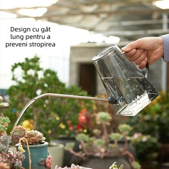 Cană de udare din plastic cu gură lungă, marca Family Life, capacitate 1L–1.5L, pentru grădinărit de casă