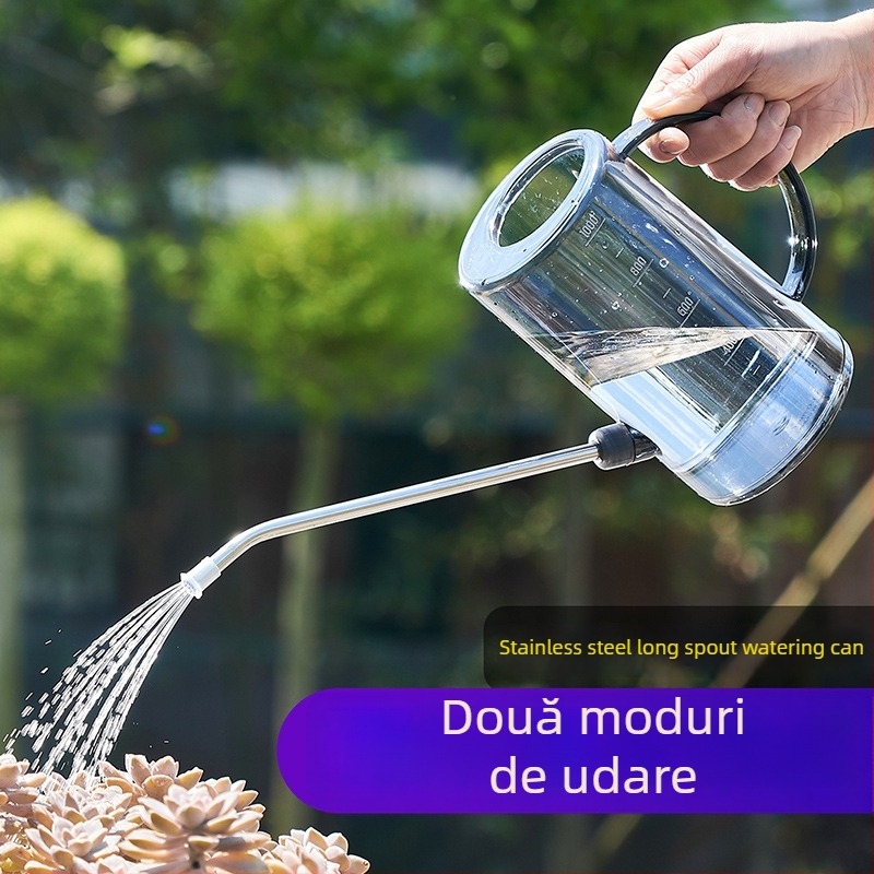 Cană de udare din plastic cu gură lungă, marca Family Life, capacitate 1L–1.5L, pentru grădinărit de casă