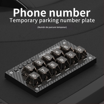 TS-26 Semn luminos pentru parcare auto cu plăcuță numerică, din plastic, imprimare logo disponibilă, personalizare disponibilă