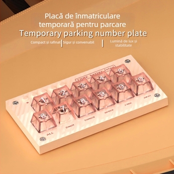 TS-26 Semn luminos pentru parcare auto cu plăcuță numerică, din plastic, imprimare logo disponibilă, personalizare disponibilă