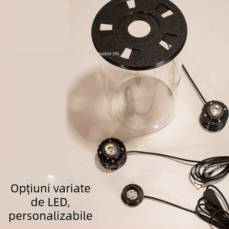 Sticlă ecologică din borosilikat de înaltă calitate pentru micro-peisaj cu lampă USB pentru plante – Material DIY