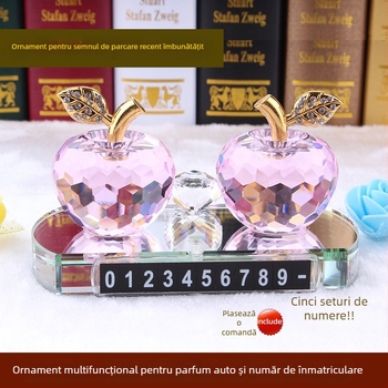 Crystal Jade ornament auto cu măr de cristal pentru parfum