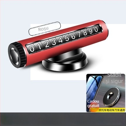 Rikas plăcuță metalică cu număr de telefon pentru mașină TC12 – Tip ascuns, fără logo