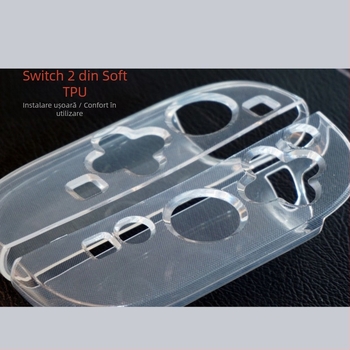 Husă de protecție pentru Nintendo Switch 2, PC+TPU, transparentă, 35 g, originea Shenzhen, ambalaj: cutie colorată