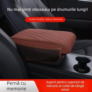 Pernă de braț centrală pentru mașină cu suprafață din suede, compatibil universal, brand Qianchuang, origine Guangzhou