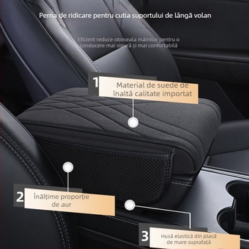 Pernă de braț centrală pentru mașină cu suprafață din suede, compatibil universal, brand Qianchuang, origine Guangzhou