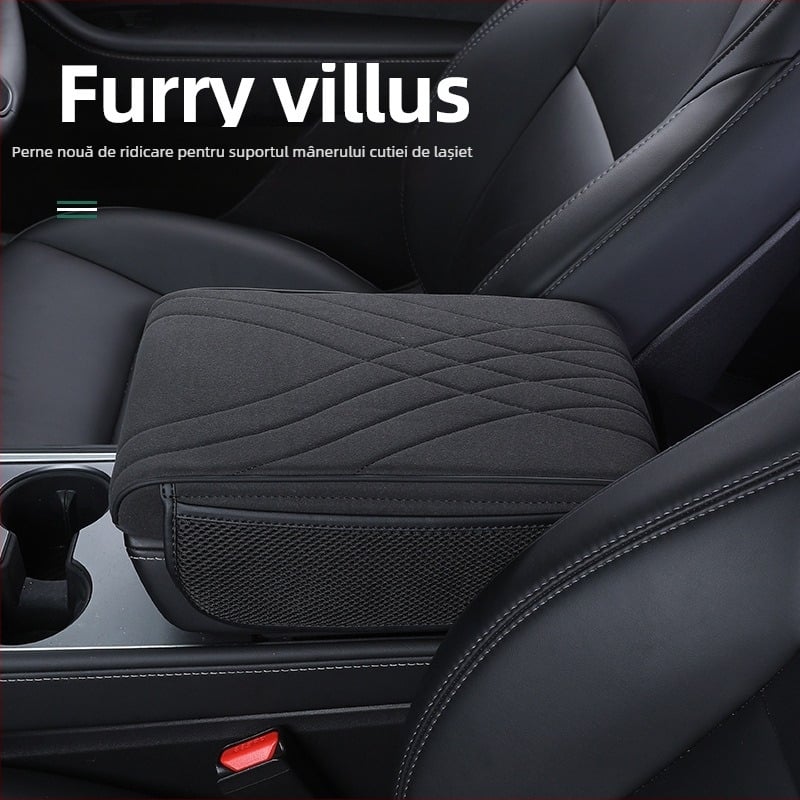 Pernă de braț centrală pentru mașină cu suprafață din suede, compatibil universal, brand Qianchuang, origine Guangzhou
