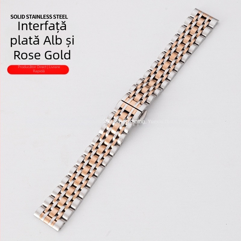 Curea de ceas din oțel inoxidabil pentru Apple Watch, cu design cu șapte mărgele