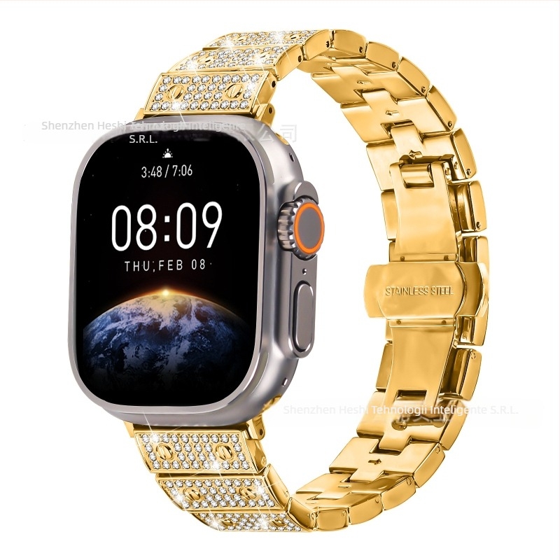 Brățară metalică pentru Apple Watch Ultra 2, lățime 20 mm, greutate 65 g, lansată în 2022