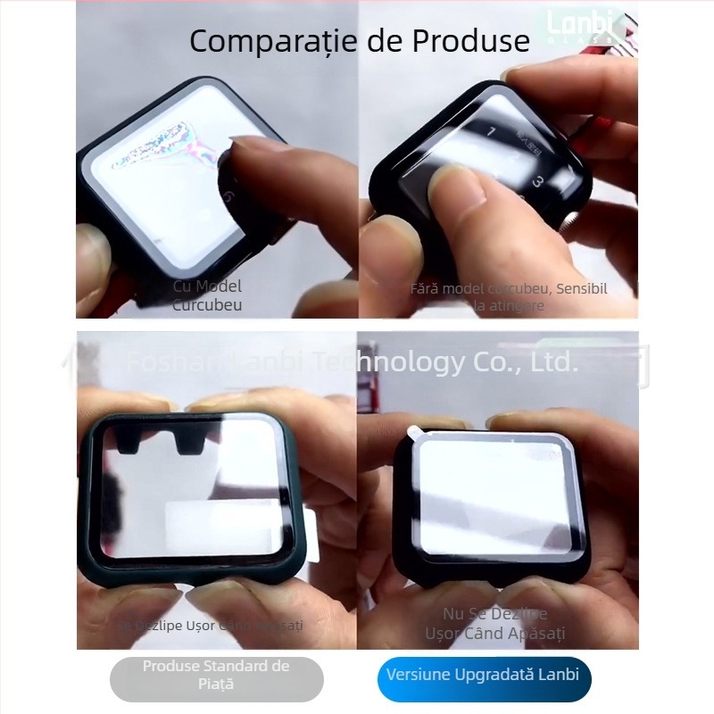 Protectie Apple Watch de la Blue Bi, All-in-One Anti-Drop, Carcasă PC cu folie temperată, Compatibilă cu generațiile 2–7