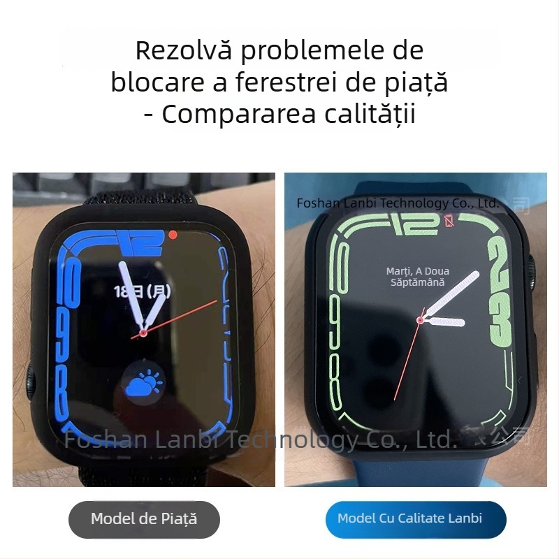 Protectie Apple Watch de la Blue Bi, All-in-One Anti-Drop, Carcasă PC cu folie temperată, Compatibilă cu generațiile 2–7
