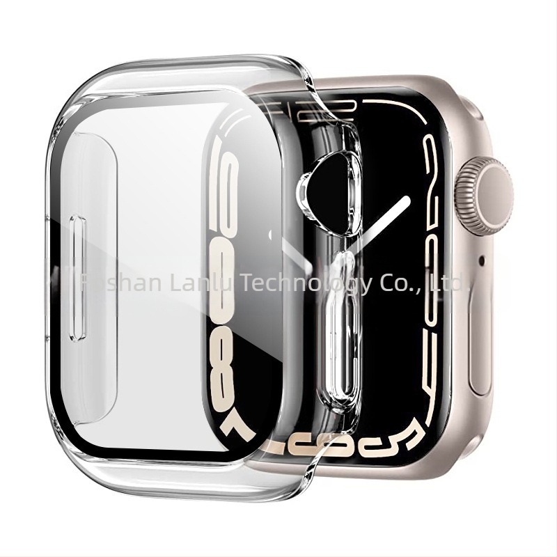 Protectie Apple Watch de la Blue Bi, All-in-One Anti-Drop, Carcasă PC cu folie temperată, Compatibilă cu generațiile 2–7