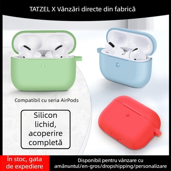 Carcasă din silicon Tazo pentru AirPods 4-a generație și AirPods Pro 2-a generație