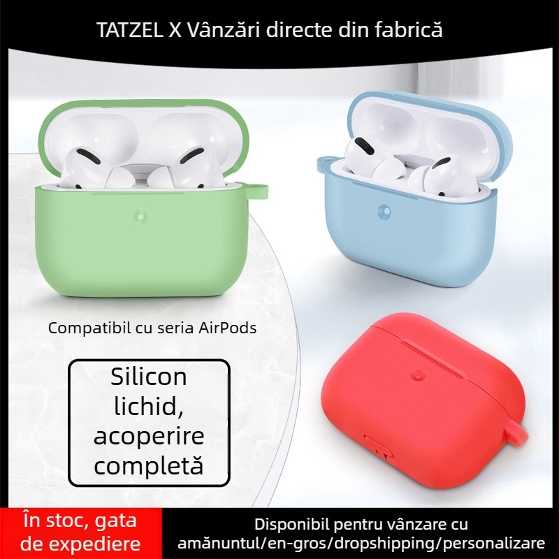 Carcasă din silicon Tazo pentru AirPods 4-a generație și AirPods Pro 2-a generație