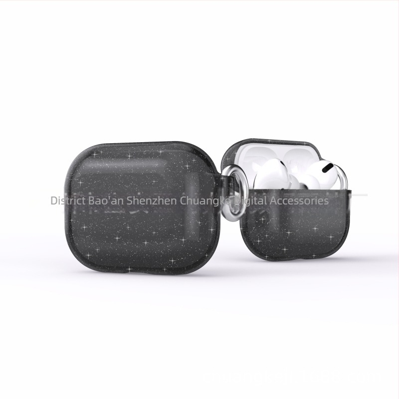 AirPods Pro3 (2025) husă Glitter de protecție – husă dură, turnare prin injecție, universală, personalizabilă