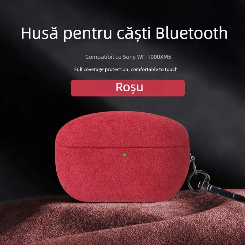 Husă pentru căști din velur de catifea pentru WF-1000XM5 — Totul inclus, Fabricat manual, Material PC, Personalizare disponibilă, Model 21266302016