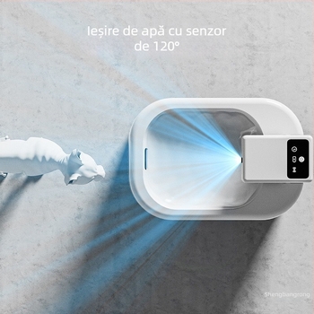 Distribuitor de apă pentru pisici cu senzor inteligent, flux silențios, filtrare, alimentare automată a apei pentru pisici și câini, fără fir