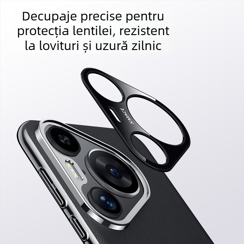 Carcasă Huawei Pura70Pro - Minimalistă din piele artificială cu strat electroplacat, stil de afaceri complet, protecție la șocuri și disipare a căldurii