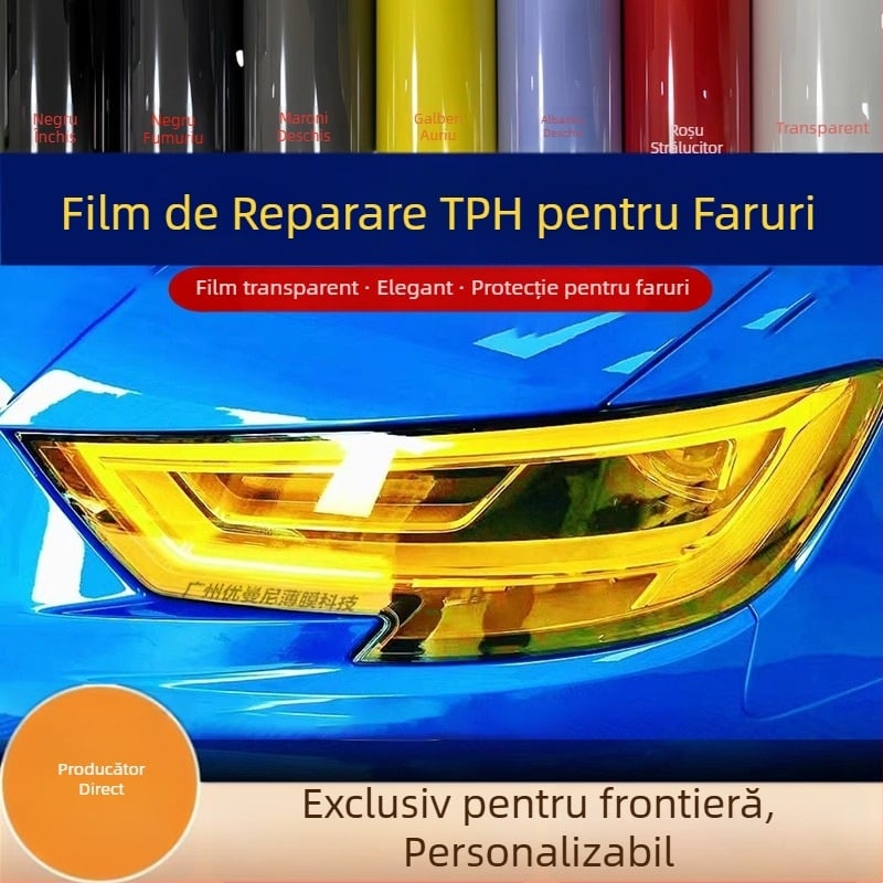 Film de protecție pentru faruri auto, material TPH, protecție faruri față