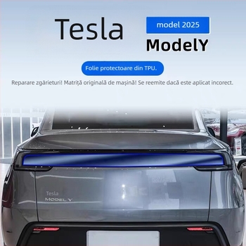 Film de nuanțare pentru faruri și stopuri Tesla Model Y / YL – film de schimbare a culorii, Negru Războinic