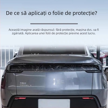 Film de nuanțare pentru faruri și stopuri Tesla Model Y / YL – film de schimbare a culorii, Negru Războinic