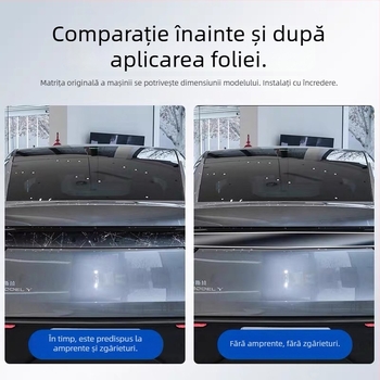 Film de nuanțare pentru faruri și stopuri Tesla Model Y / YL – film de schimbare a culorii, Negru Războinic