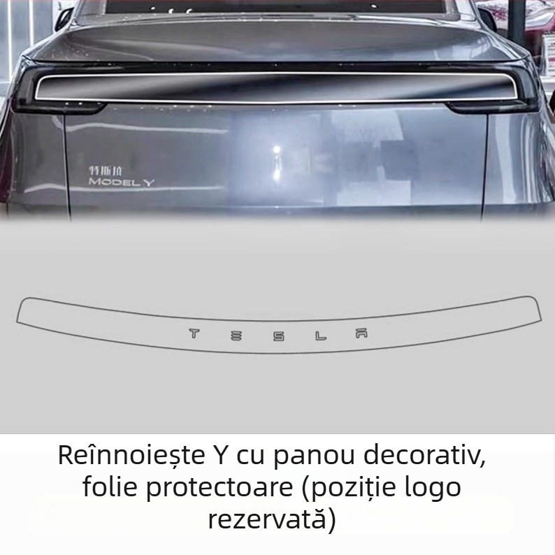 Film de nuanțare pentru faruri și stopuri Tesla Model Y / YL – film de schimbare a culorii, Negru Războinic