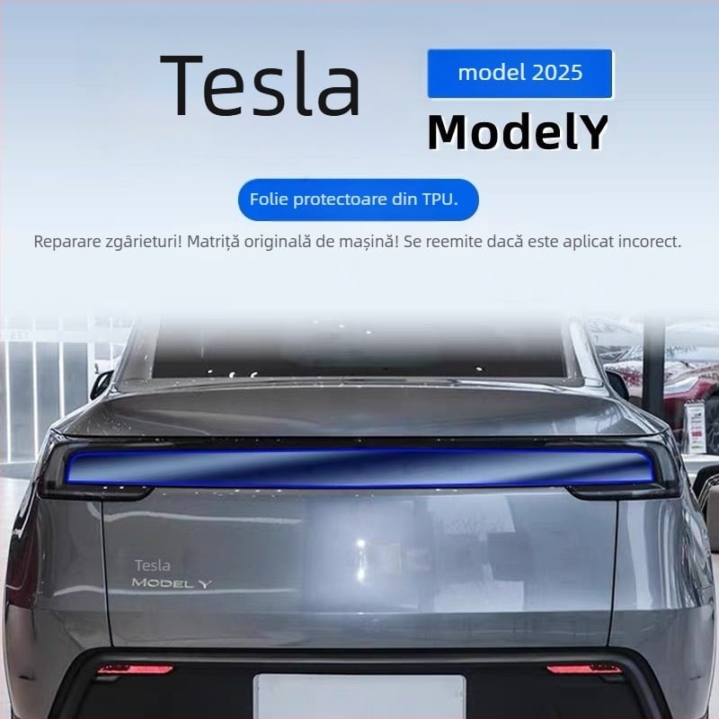 Film de nuanțare pentru faruri și stopuri Tesla Model Y / YL – film de schimbare a culorii, Negru Războinic