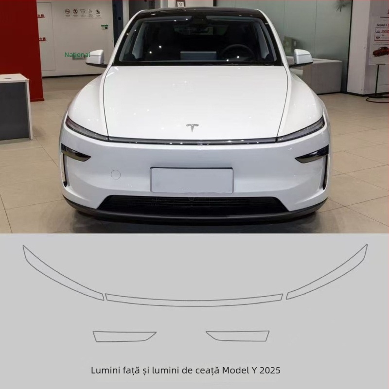 Film de nuanțare pentru faruri și stopuri Tesla Model Y / YL – film de schimbare a culorii, Negru Războinic