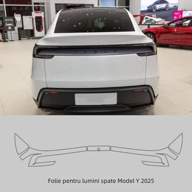 Film de nuanțare pentru faruri și stopuri Tesla Model Y / YL – film de schimbare a culorii, Negru Războinic