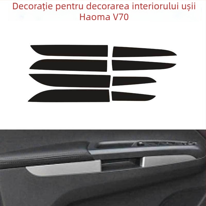 Ditu decaluri interioare din PVC carbon pentru Haima V70 – autocolante adezive pentru uși și consola centrală