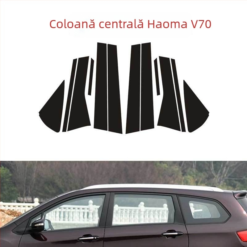 Ditu decaluri interioare din PVC carbon pentru Haima V70 – autocolante adezive pentru uși și consola centrală