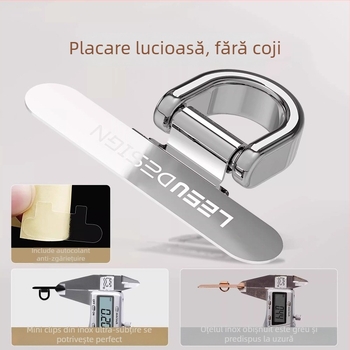 Lanier pentru telefon din oțel inoxidabil, cu șnur PU și cataramă metalică, ștanțare