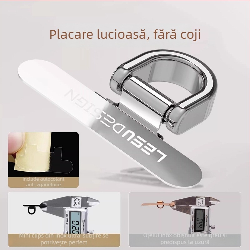 Lanier pentru telefon din oțel inoxidabil, cu șnur PU și cataramă metalică, ștanțare