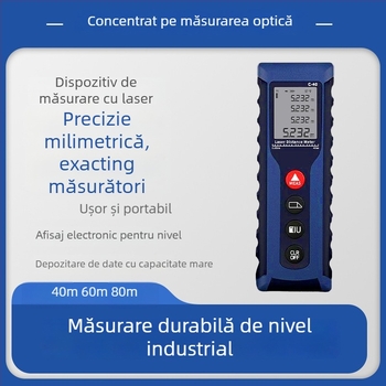 Distanțier cu laser portabil, înaltă precizie, măsurare infraroșu multifuncțională, măsurare precisă a încăperilor, riglă electronică