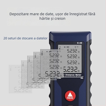Distanțier cu laser portabil, înaltă precizie, măsurare infraroșu multifuncțională, măsurare precisă a încăperilor, riglă electronică