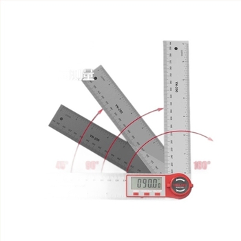 Delixi riglă electronică cu afișaj digital pentru tâmplărie, protractor unghiular, 90° și 360°