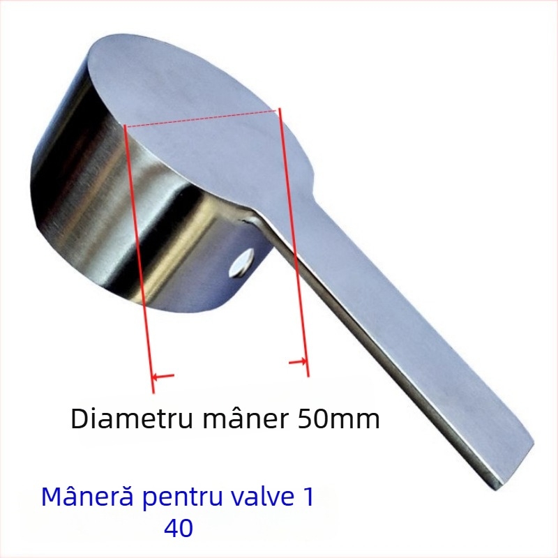 Mâner robinet din oțel inoxidabil 304 pentru apă fierbinte și rece, finisaj periat, miez de disc ceramic, construcție monobloc, deschidere spirală