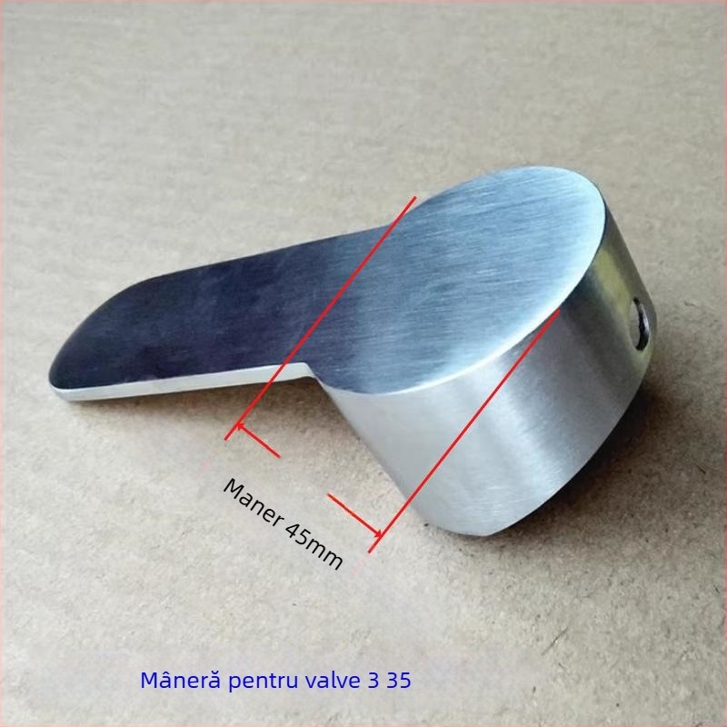 Mâner robinet din oțel inoxidabil 304 pentru apă fierbinte și rece, finisaj periat, miez de disc ceramic, construcție monobloc, deschidere spirală