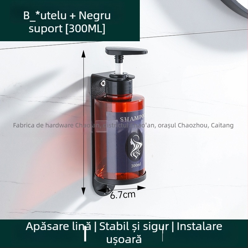 Raft de duș montat pe perete cu dozator de săpun lichid și suport pentru dezinfectant, din oțel inoxidabil 304, finisaj oglindit, pentru apartamente hoteliere