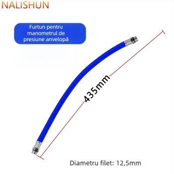 Furtun extindere pentru umflat pneuri, cu conector cu încuire automată, din cauciuc