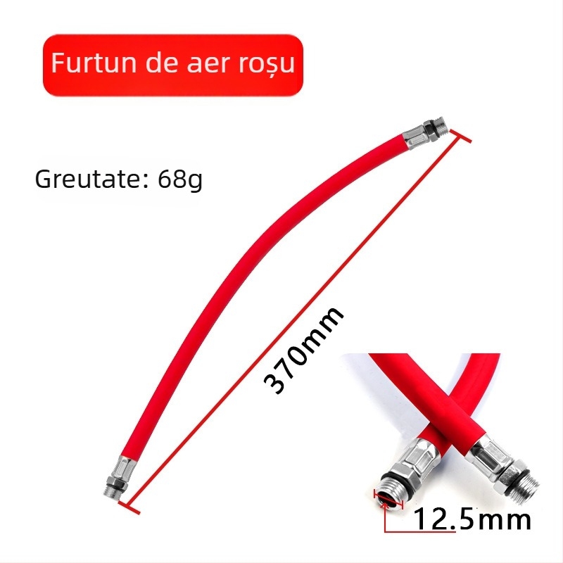 Furtun extindere pentru umflat pneuri, cu conector cu încuire automată, din cauciuc